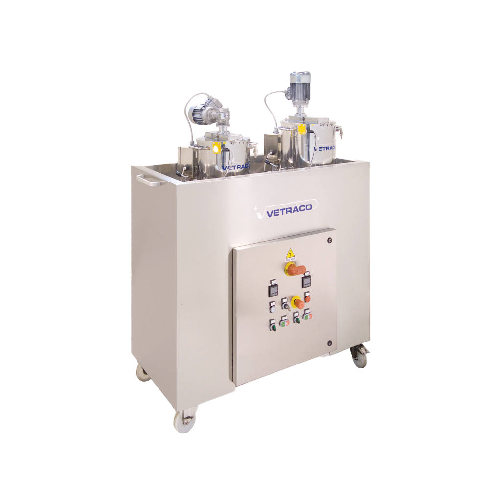 Gruppo di 2 fusori a regolazione indipendente per la fusione delle basi 2 x independent melters for bases